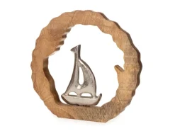 Hot Deko-Ring mit Segelboot 20 cm