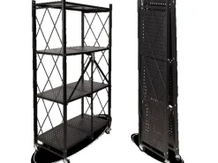 Online deluxe4home Klappbares Regal mit 4 Etagen 72x34x127 cm