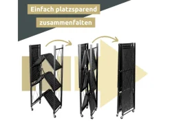 Online deluxe4home Klappbares Regal mit 4 Etagen 72x34x127 cm
