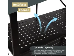 Online deluxe4home Klappbares Regal mit 4 Etagen 72x34x127 cm