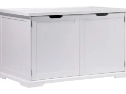 Dobar Design Katzenschrank XL Katzenhöhle 95 x 54 x 57,5 cm Weiß