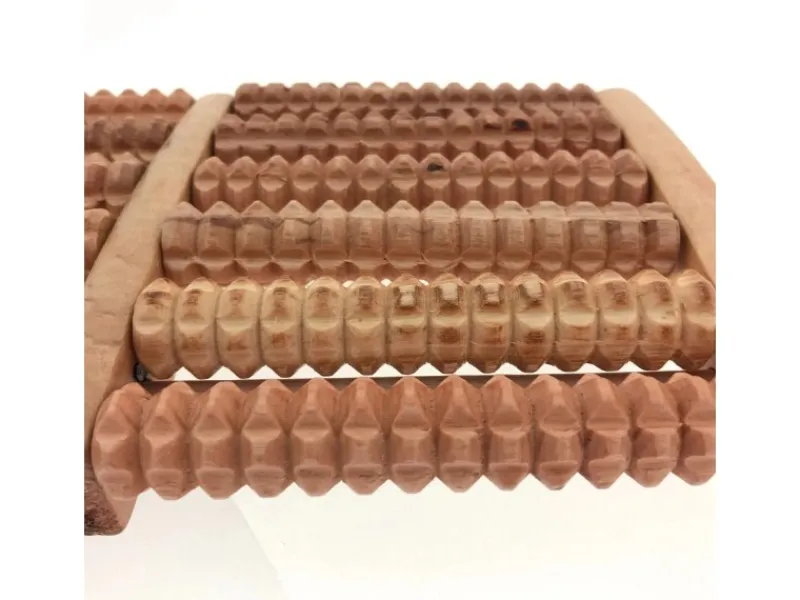 Clearance Dewello Hochwertiger Fussroller Fussmassage Stressreduzierung Entspannung Holz 2 X 6 Rollen Über 1000 Massagenoppen