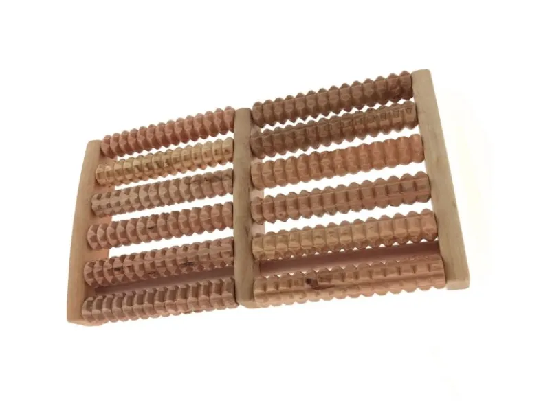 Clearance Dewello Hochwertiger Fussroller Fussmassage Stressreduzierung Entspannung Holz 2 X 6 Rollen Über 1000 Massagenoppen