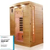 Best Dewello Infrarotkabine Sauna Pierson 135cm x 105cm 2 Personen Vollspektrum & Karbonstrahler Hemlock Tannenholz