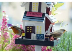 Dobar Buntes Western-Vogelhaus Restaurant 18 cm x 18 cm x 23 cm Kiefer