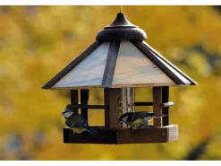 Dobar Design-Vogelhaus Camouflage mit Futter-Silo 35 cm x 35 cm x 29 cm