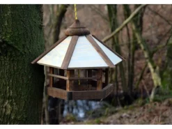 Dobar Design-Vogelhaus Camouflage mit Futter-Silo 35 cm x 35 cm x 29 cm