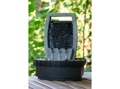 Best Dobar Design-Zimmerbrunnen in Steinoptik mit Deko-Steinen, Wasserspiel und Pumpe