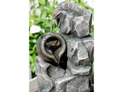 Dobar Design-Zimmerbrunnen Polyresin in Felsen-Optik Grau