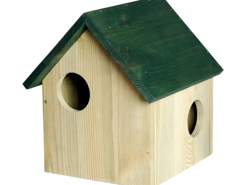 Dobar Eichhörnchenkobel mit 3 Eingängen Kiefer Grün 25 cm x 26 cm x 28,5 cm