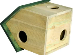 Dobar Eichhörnchenkobel mit 3 Eingängen Kiefer Grün 25 cm x 26 cm x 28,5 cm