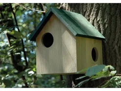 Dobar Eichhörnchenkobel mit 3 Eingängen Kiefer Grün 25 cm x 26 cm x 28,5 cm