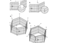 Dobar Freilaufgehege-Set 6-eckig