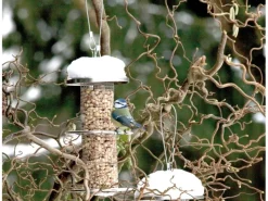 Dobar Futterspender mit Gitterröhre 14 cm x 14 cm x 26 cm Silber