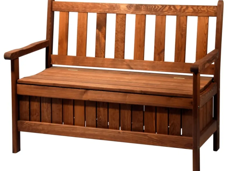 Dobar Gartenbank 2-Sitzer Kiefernholz geölt Braun 89 x 115 x 58 cm FSC®