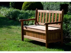 Dobar Gartenbank 2-Sitzer Kiefernholz geölt Braun 89 x 115 x 58 cm FSC®