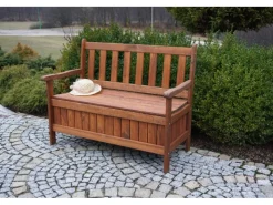 Dobar Gartenbank 2-Sitzer Kiefernholz geölt Braun 89 x 115 x 58 cm FSC®