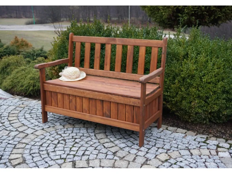 Dobar Gartenbank 2-Sitzer Kiefernholz geölt Braun 89 x 115 x 58 cm FSC®