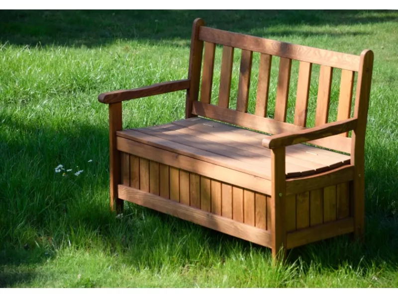 Dobar Gartenbank 2-Sitzer Kiefernholz geölt Braun 89 x 115 x 58 cm FSC®