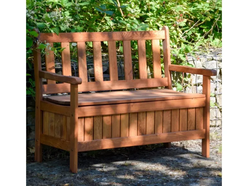 Dobar Gartenbank 2-Sitzer Kiefernholz geölt Braun 89 x 115 x 58 cm FSC®