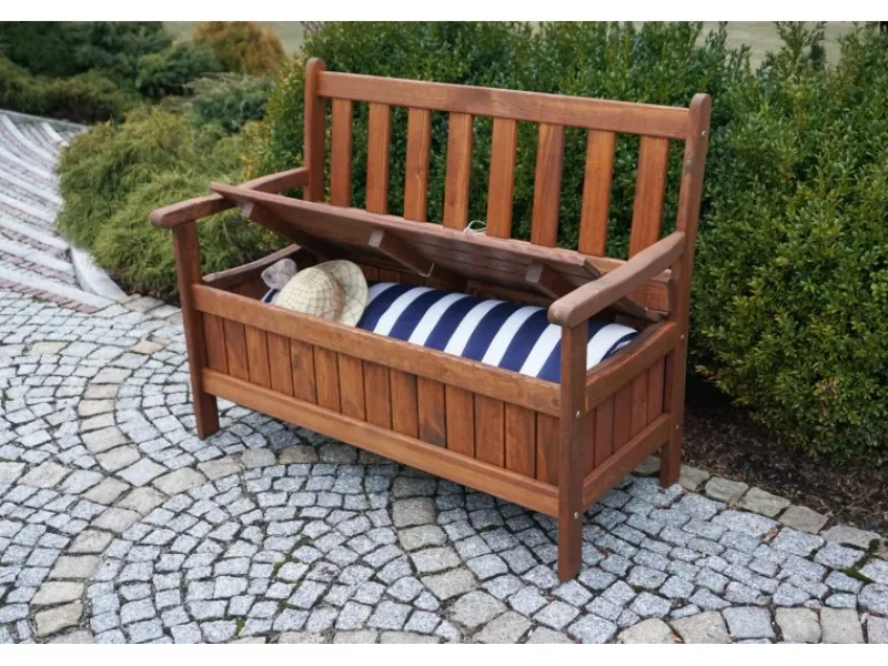 Dobar Gartenbank 2-Sitzer Kiefernholz geölt Braun 89 x 115 x 58 cm FSC®