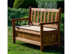 Dobar Gartenbank 2-Sitzer Kiefernholz geölt Braun 89 x 115 x 58 cm FSC®