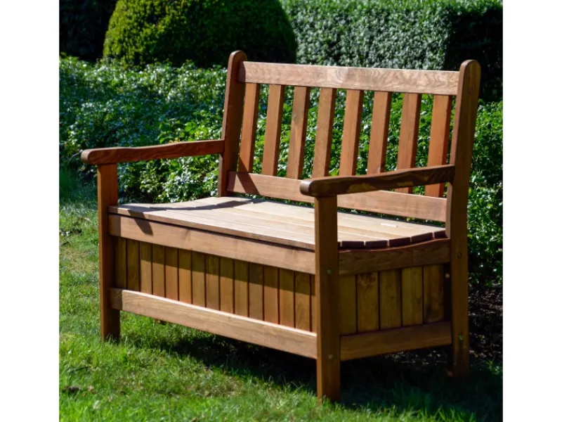 Dobar Gartenbank 2-Sitzer Kiefernholz geölt Braun 89 x 115 x 58 cm FSC®