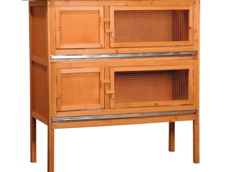 Best Dobar Kleintierstall mit 2 Etagen 115 cm x 45 cm x 116 cm FSC®