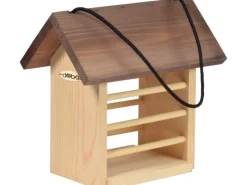 Dobar Meisenknödelhalter Kieferholz Futterstation für Wildvögel 22 x 14 x 21 cm
