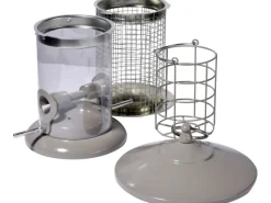 Sale Dobar Metall-Multifunktions-Futtersäule für Vögel 16 cm x 16 cm x 50 cm Weiß