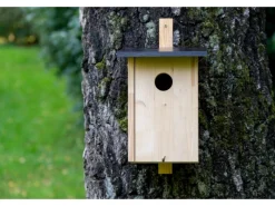 Dobar Nistkasten für Stare/Spechte zum Aufhängen 22 cm x 25 cm x 32 cm Kiefer