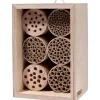 Outlet Dobar Profi-Insektenhotel für Wildbienen 16 cm x 12,5 cm x 23 cm Birke