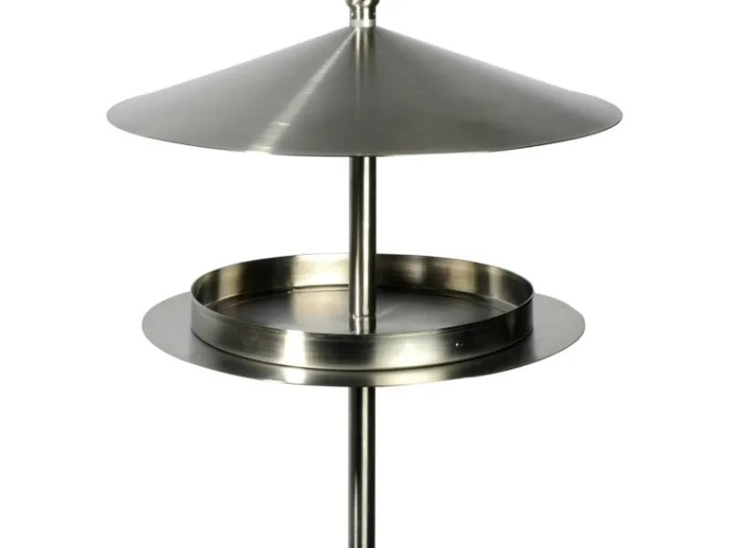 Hot Dobar Rundes Design-Futterhaus Edelstahl mit Ständer