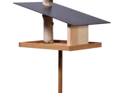 Clearance Dobar Vogelfutterhaus Futura mit Futterstation für Wildvögel 24 cm x 22 cm Holz