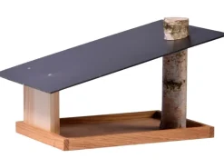 Clearance Dobar Vogelfutterhaus Futura mit Futterstation für Wildvögel 24 cm x 22 cm Holz