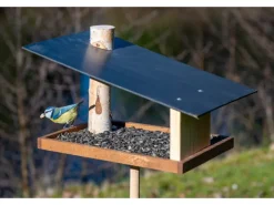 Clearance Dobar Vogelfutterhaus Futura mit Futterstation für Wildvögel 24 cm x 22 cm Holz