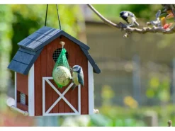 Outlet Dobar Vogelfutterhaus Katthult 31,5 cm x 22 cm x 24 cm Rot-Schwarz
