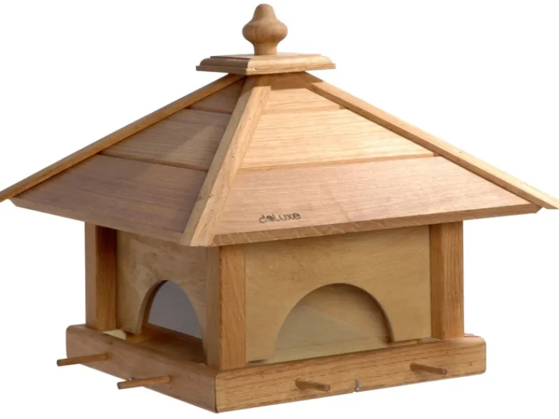 Dobar Vogelhaus Gartenwald Eichenholz mit 4 Schubladen