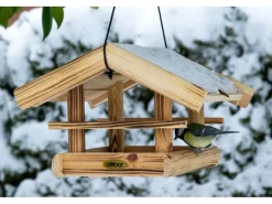 Dobar Vogelhaus Quemado 30 x 34,5 x 22,5 cm Kiefer geflammt FSC®