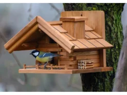 Best Dobar Vogelhaus St. Moritz im Berghütten-Design 33 x 24,5 x 21 cm Braun FSC®