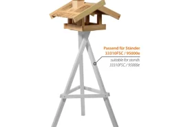 Dobar Vogelhaus Trollanes mit Schilfdach zum Aufstellen 50 cm x 43 cm x 29 cm