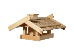 Dobar Vogelhaus Trollanes mit Schilfdach zum Aufstellen 50 cm x 43 cm x 29 cm