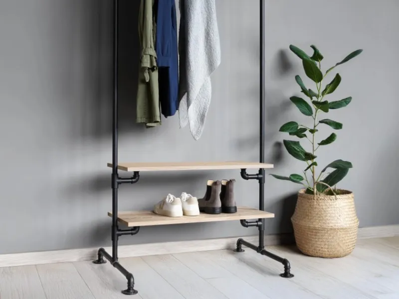 Outlet Dolle Eckverbinder für Pipe-Regalsystem 4 x 20 mm (3/4") Schwarz Matt