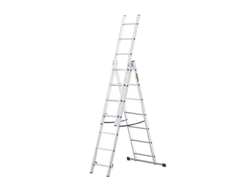 DRABEST Vielzweckleiter 3 x 7 Sprossen Aluminium