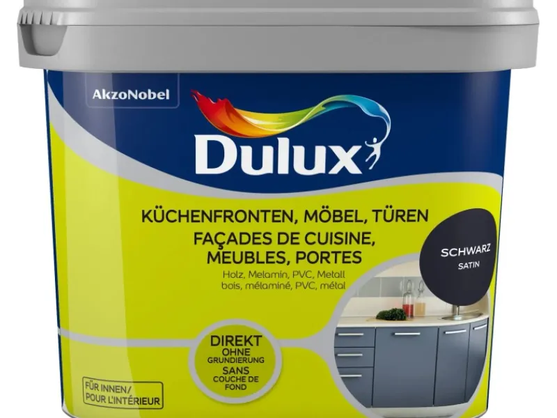 Dulux Fresh Up Lack für Küchen, Möbel und Türen Satin Schwarz 750 ml