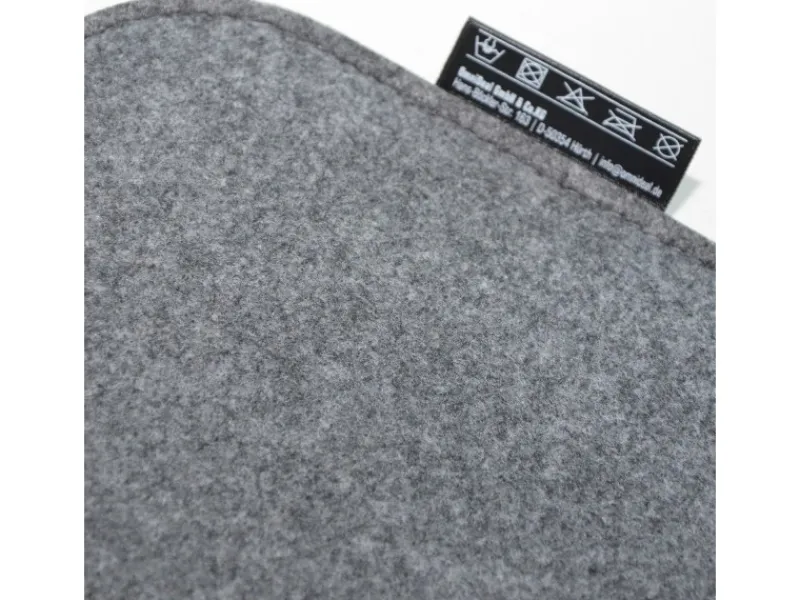 Hot DuneDesign 4 Eckige Sitzkissen aus Filz 35 x 35 cm in Grau und Hellgrau