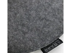 DuneDesign 4 Runde Sitzkissen aus Filz Ø 35 x 2,5 cm in Grau