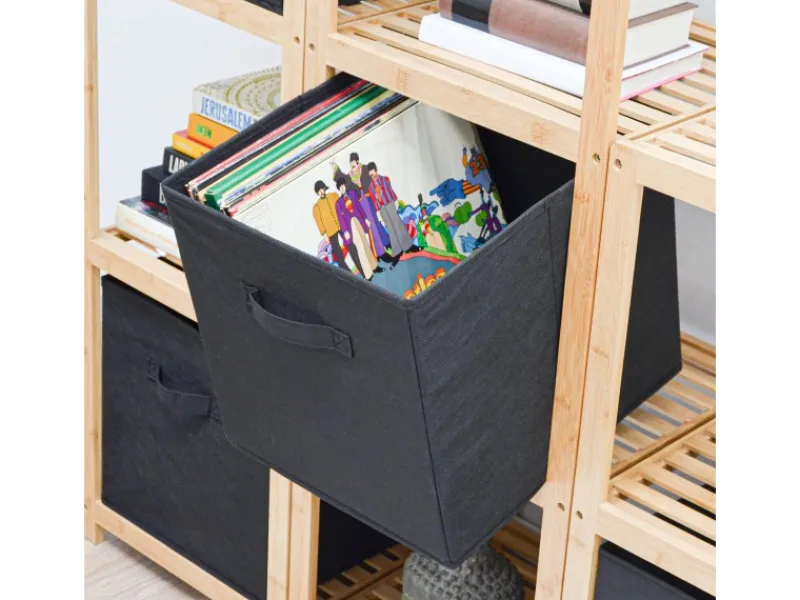 Outlet DuneDesign Aufbewahrungsbox für Kallax Regal 33 x 38 x 33 cm 4er Set mit Griff