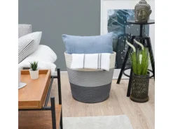 DuneDesign Aufbewahrungskorb aus Baumwolle 50 Liter Ø 38 x 46 cm