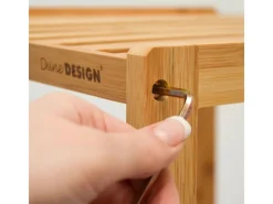 Best DuneDesign Badezimmer-Regal 83 x 38 x 40 cm mit 3 Fächern aus Bambus